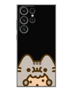 Чехол для Samsung Galaxy S25 Ultra с картинкой «Пушин на черном»