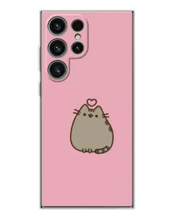 Чехол для Samsung Galaxy S25 Ultra с картинкой «Pusheen сердце»