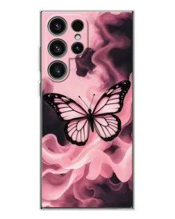 Чехол для Samsung Galaxy S25 Ultra с картинкой «Бабочка в дыму»