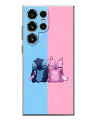 Чехол для Samsung Galaxy S25 Ultra с картинкой «Stitch и Angel Love»
