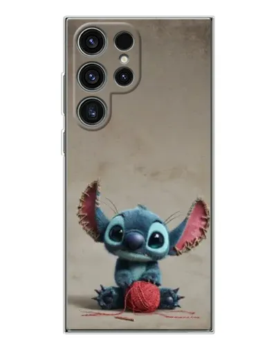 Чехол для Samsung Galaxy S25 Ultra с картинкой «Стич на коричневом фоне»