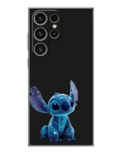 Чехол для Samsung Galaxy S25 Ultra с картинкой «Стич на черном»