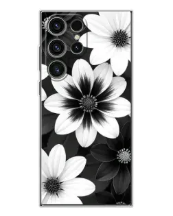 Чехол для Samsung Galaxy S25 Ultra с картинкой «Монохромные астры»