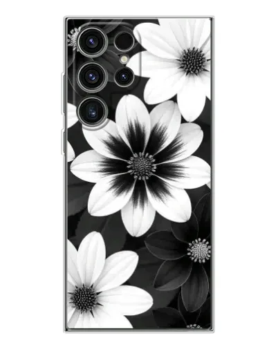 Чехол для Samsung Galaxy S25 Ultra с картинкой «Монохромные астры»