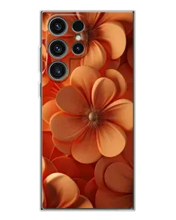 Чехол для Samsung Galaxy S25 Ultra с картинкой «Оранжевый макро цветок»