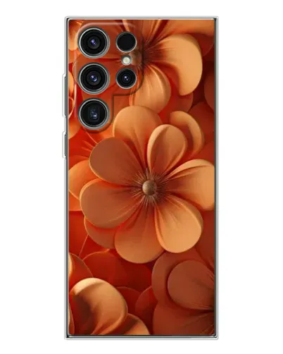 Чехол для Samsung Galaxy S25 Ultra с картинкой «Оранжевый макро цветок»