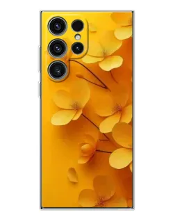 Чехол для Samsung Galaxy S25 Ultra с картинкой «Золотые лепестки»