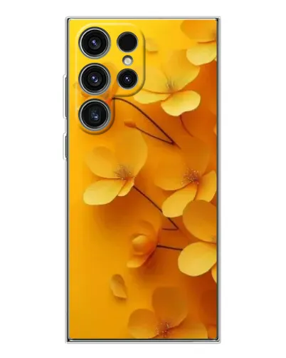 Чехол для Samsung Galaxy S25 Ultra с картинкой «Золотые лепестки»