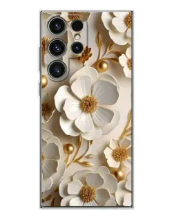 Чехол для Samsung Galaxy S25 Ultra с картинкой «Белие бумажние  цвети»