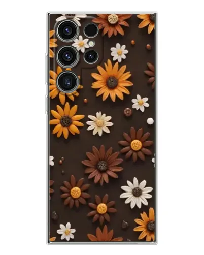 Чехол для Samsung Galaxy S25 Ultra с картинкой «Узор из маленьких подсолнухов»