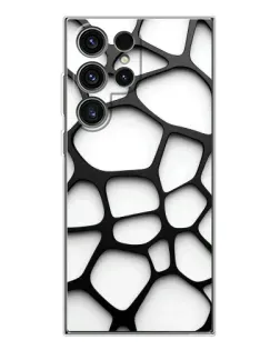 Чехол для Samsung Galaxy S25 Ultra с картинкой «Белая объемная сетка»