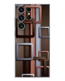 Чехол для Samsung Galaxy S25 Ultra с картинкой «Коричневые объемные квадраты» Чехол для Samsung Galaxy S25 Ultra с картинкой «Коричневые объемные квадраты»