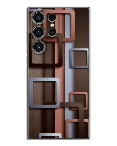 Чехол для Samsung Galaxy S25 Ultra с картинкой «Коричневые объемные квадраты» Чехол для Samsung Galaxy S25 Ultra с картинкой «Коричневые объемные квадраты»