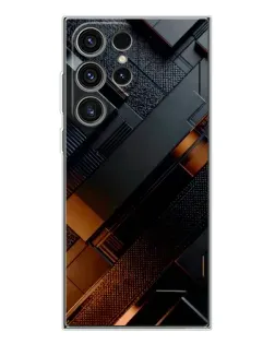 Чехол для Samsung Galaxy S25 Ultra с картинкой «Черные геометрические блоки»