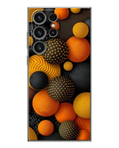 Чехол для Samsung Galaxy S25 Ultra с картинкой «Объемные оранжевые сферы» Чехол для Samsung Galaxy S25 Ultra с картинкой «Объемные оранжевые сферы»