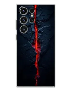 Чехол для Samsung Galaxy S25 Ultra с картинкой «Kрасная лавовая трещина»