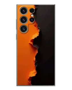 Чехол для Samsung Galaxy S25 Ultra с картинкой «Оранжевый разлом»