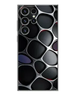 Чехол для Samsung Galaxy S25 Ultra с картинкой «Объемная темная решетка»