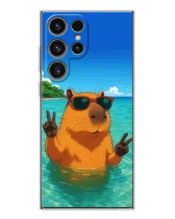 Чехол для Samsung Galaxy S25 Ultra с картинкой «Морская капибара»