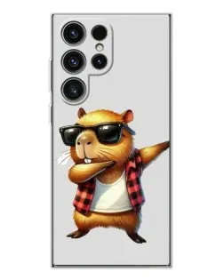 Чехол для Samsung Galaxy S25 Ultra с картинкой «Капибара рэпер даб»