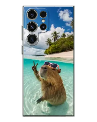 Чехол для Samsung Galaxy S25 Ultra с картинкой «Капибара на море» Чехол для Samsung Galaxy S25 Ultra с картинкой «Капибара на море»