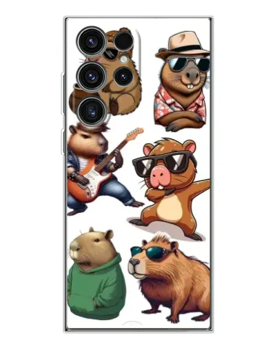 Чехол для Samsung Galaxy S25 Ultra с картинкой «Крутые капибары музыканты» Чехол для Samsung Galaxy S25 Ultra с картинкой «Крутые капибары музыканты»