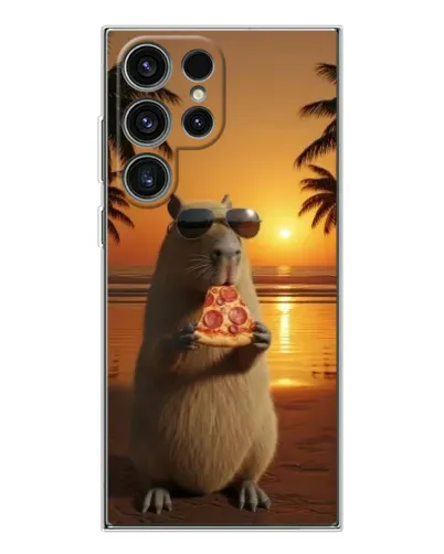 Чехол для Samsung Galaxy S25 Ultra с картинкой «Капибара с пиццей» Чехол для Samsung Galaxy S25 Ultra с картинкой «Капибара с пиццей»