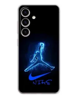 Чехол для Samsung Galaxy S25 с картинкой «Jordan Neon Blue»
