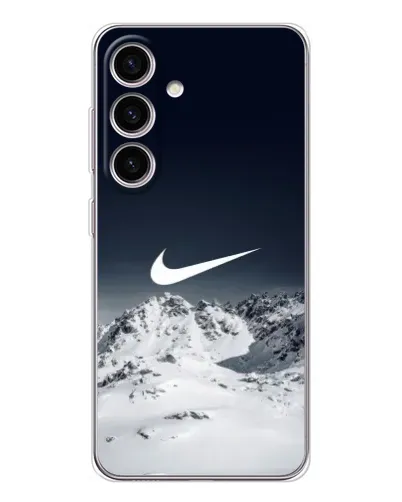 Чехол для Samsung Galaxy S25 с картинкой «Nike — зимние горы»