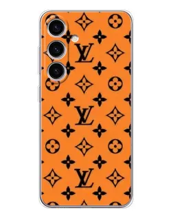 Чехол для Samsung Galaxy S25 с картинкой «Оранжевый стиль LV»