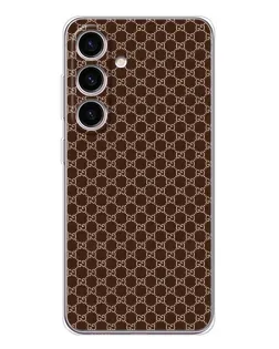 Чехол для Samsung Galaxy S25 с картинкой «Gucci — шоколадная сетка»