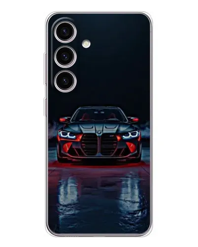 Чехол для Samsung Galaxy S25 с картинкой «BMW на мокрой дороге»
