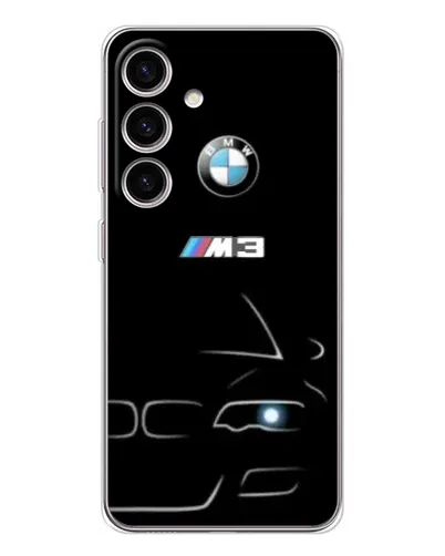 Чехол для Samsung Galaxy S25 с картинкой «Минималистичный принт BMW M3»