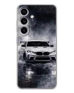 Чехол для Samsung Galaxy S25 с картинкой «BMW сквозь туман»