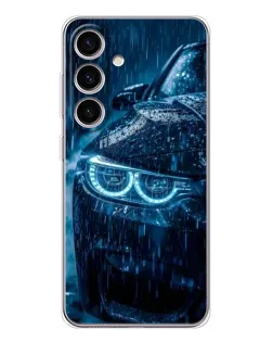 Чехол для Samsung Galaxy S25 с картинкой «BMW под дождем»