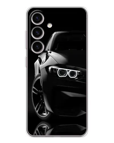 Чехол для Samsung Galaxy S25 с картинкой «Черная BMW — профиль» Чехол для Samsung Galaxy S25 с картинкой «Черная BMW — профиль»