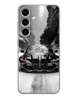 Чехол для Samsung Galaxy S25 с картинкой «BMW — акварельный дрифт»