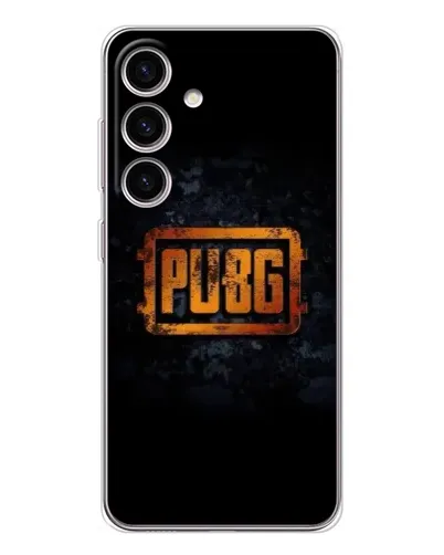 Чехол для Samsung Galaxy S25 с картинкой «PUBG — золотой логотип»