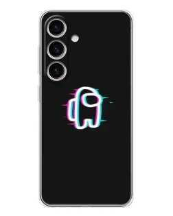 Чехол для Samsung Galaxy S25 с картинкой «Among Us неон»