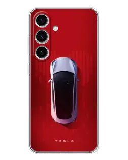 Чехол для Samsung Galaxy S25 с картинкой «Tesla Top View» Чехол для Samsung Galaxy S25 с картинкой «Tesla Top View»