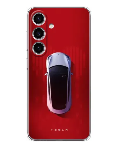 Чехол для Samsung Galaxy S25 с картинкой «Tesla Top View» Чехол для Samsung Galaxy S25 с картинкой «Tesla Top View»