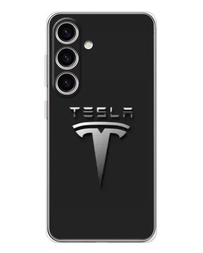 Чехол для Samsung Galaxy S25 с картинкой «Стальной логотип Tesla» Чехол для Samsung Galaxy S25 с картинкой «Стальной логотип Tesla»