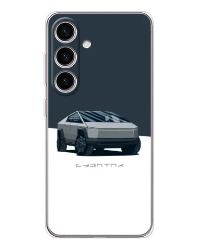 Чехол для Samsung Galaxy S25 с картинкой «Серебристый Cybertruck Tesla» Чехол для Samsung Galaxy S25 с картинкой «Серебристый Cybertruck Tesla»