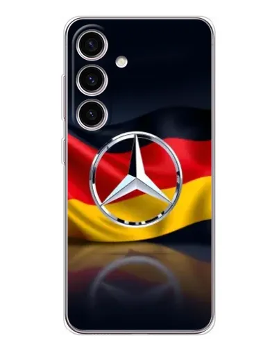 Чехол для Samsung Galaxy S25 с картинкой «Mercedes — флаг Германии»