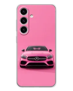 Чохол для Samsung Galaxy S25 з картинкою «Рожевий Mercedes AMG»