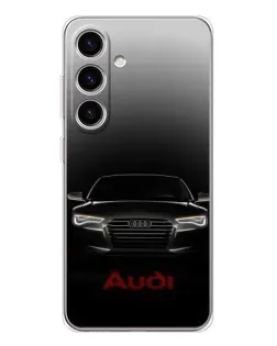 Чехол для Samsung Galaxy S25 с картинкой «Audi — градиентный контур» Чехол для Samsung Galaxy S25 с картинкой «Audi — градиентный контур»