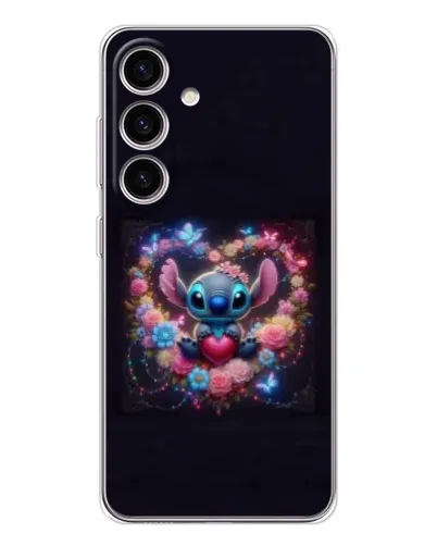 Чохол для Samsung Galaxy S25 з картинкою «Stitch у квітах»