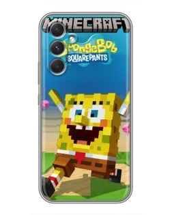 Чехол для Samsung Galaxy S26 Edge с картинкой «Губка Боб Minecraft»