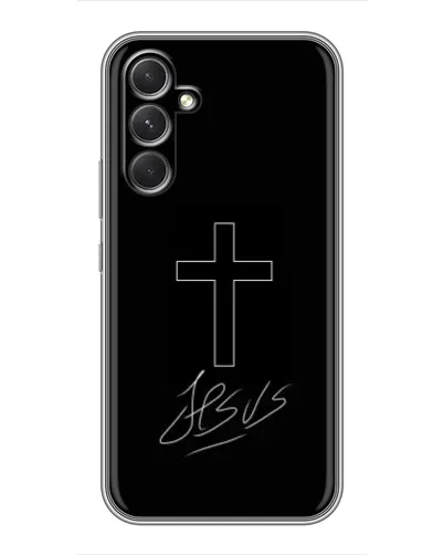 Чехол для Samsung Galaxy S26 Edge с картинкой «Графический крест Jesus» Чехол для Samsung Galaxy S26 Edge с картинкой «Графический крест Jesus»