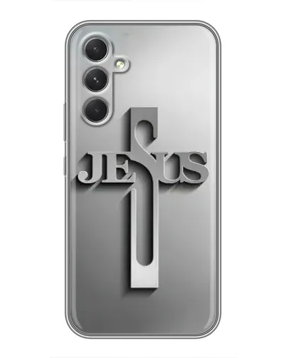 Чехол для Samsung Galaxy S26 Edge с картинкой «Металлический крест Jesus» Чехол для Samsung Galaxy S26 Edge с картинкой «Металлический крест Jesus»